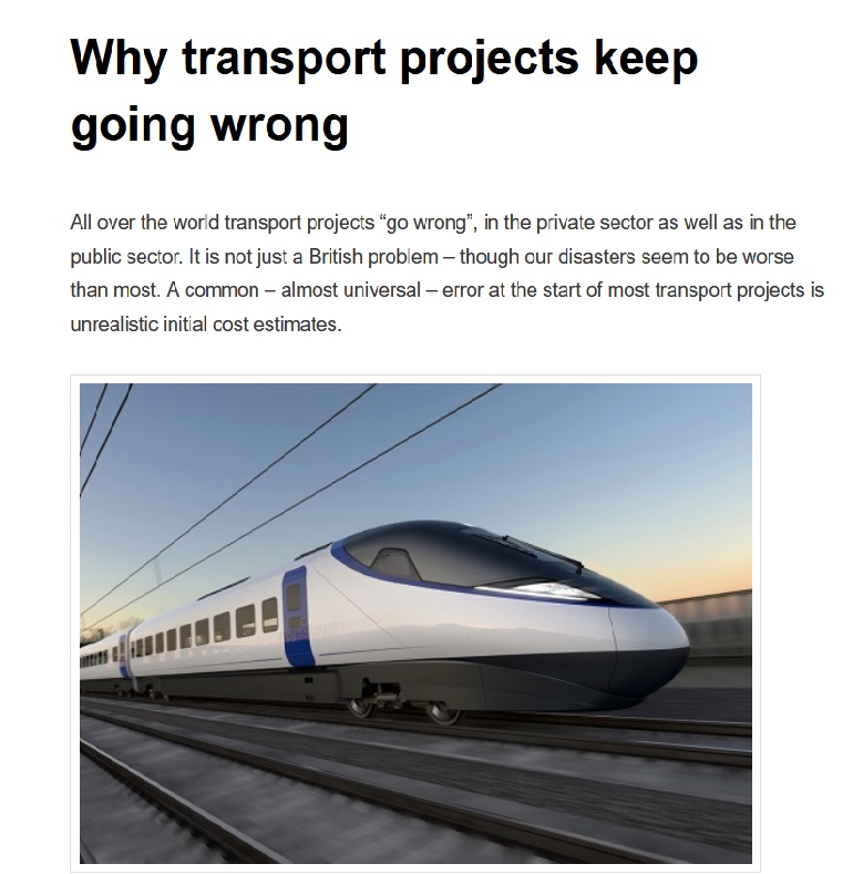 The gargantuan cost overruns on disasters like HS2 cannot be explained by error. They seem to be best explained by strategic misrepresentation, namely lying, with a view to getting projects started. transportwatch.wordpress.com/2023/10/12/why… #HS2