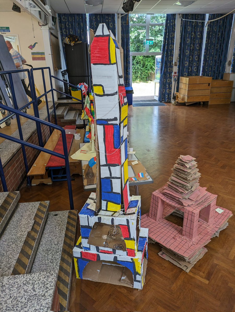 MicklemSchool's tweet photo. A selection of our fantastic Eiffel Tower sculptures. Nursery to Year 6 all worked so hard on these and now they get to share them with the school! https://t.co/T8hegk0APP