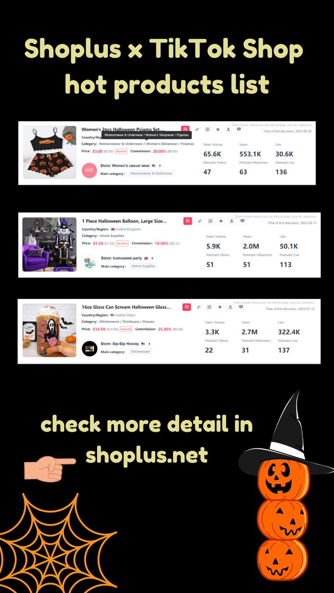 ShoplusOfficial's tweet photo. Halloween is on the horizon!
Get ready for the big Black Friday sales and exciting TikTok year-end promotions.
Check out Shoplus to discover the hottest and best-selling items! 
click here : https://t.co/8AIJApPoOR
#YearEndShopping #BlackFridayDeals #Shoplus #TikToKshop https://t.co/ZhXqmSPg7v