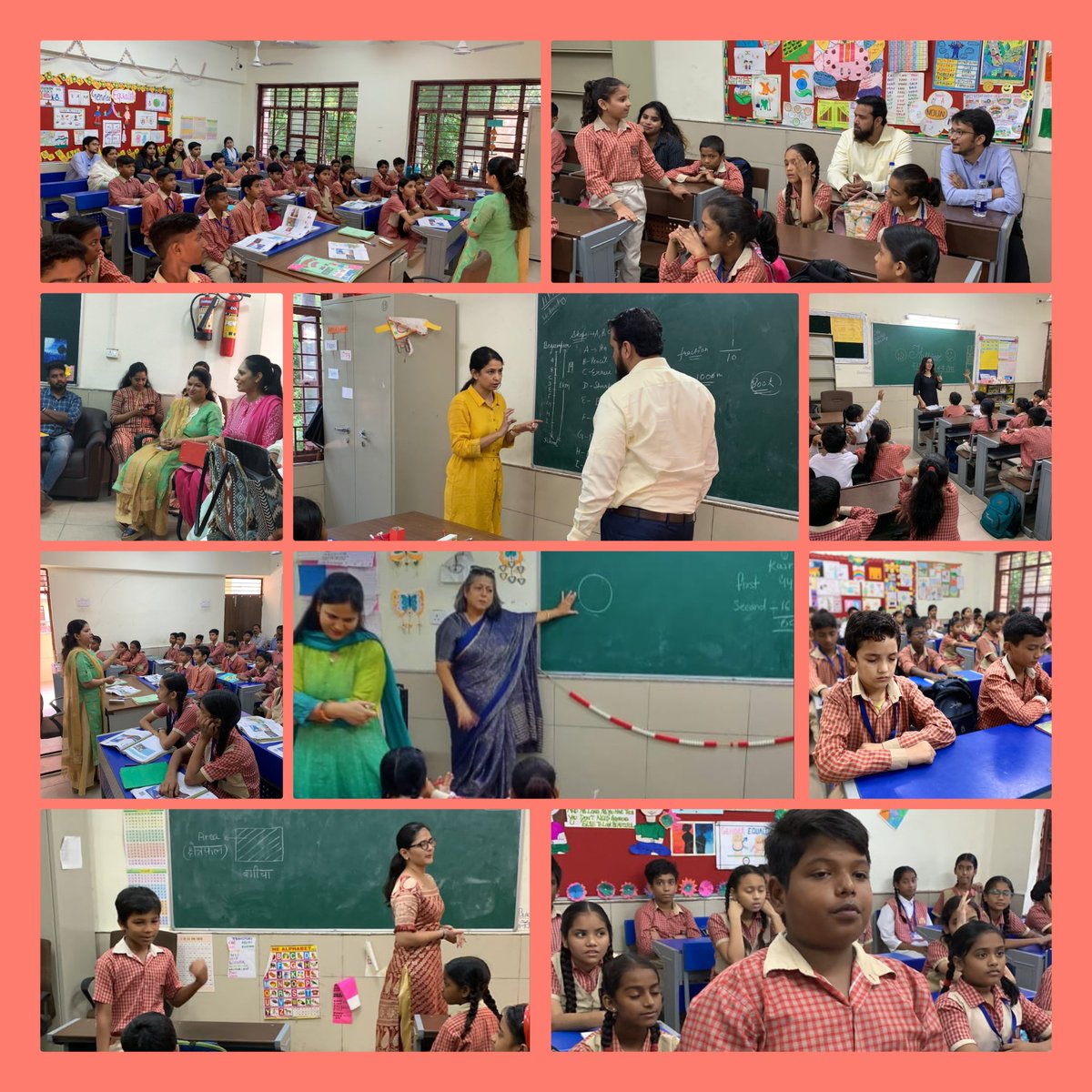 A delegation from Karnataka visited S. Co-ed V., Begumpur to observe Happiness Classes