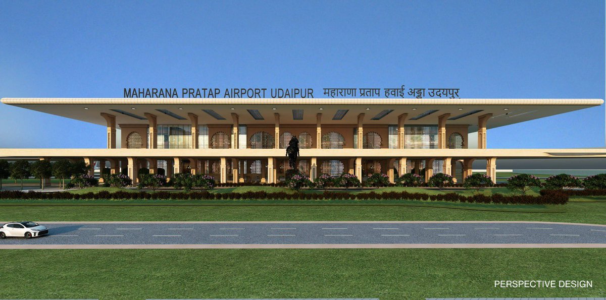 भा.वि.प्रा के उदयपुर @UdaipurAirport पर बन रहे नए टर्मिनल भवन में यात्रियों की सुविधाओं के लिए 60 चेक-इन काउंटर, 12 X-BIS मशीन, 10 सेल्फ चेक-इन किओस्क, 07 एरोब्रिज, 07 कन्वेयर बेल्ट और 800 कार पार्किग की व्यवस्था की जाएगी। #UdaipurAirport #RajasthanTourism