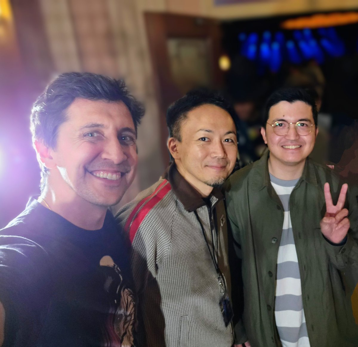kimura__s's tweet photo. A highlight of the Snarky Puppy concert a few weeks ago was seeing @MotoFukushima playing with House of Waters and Keita Ogawa. お疲れ様でした https://t.co/79YNfS0DAE