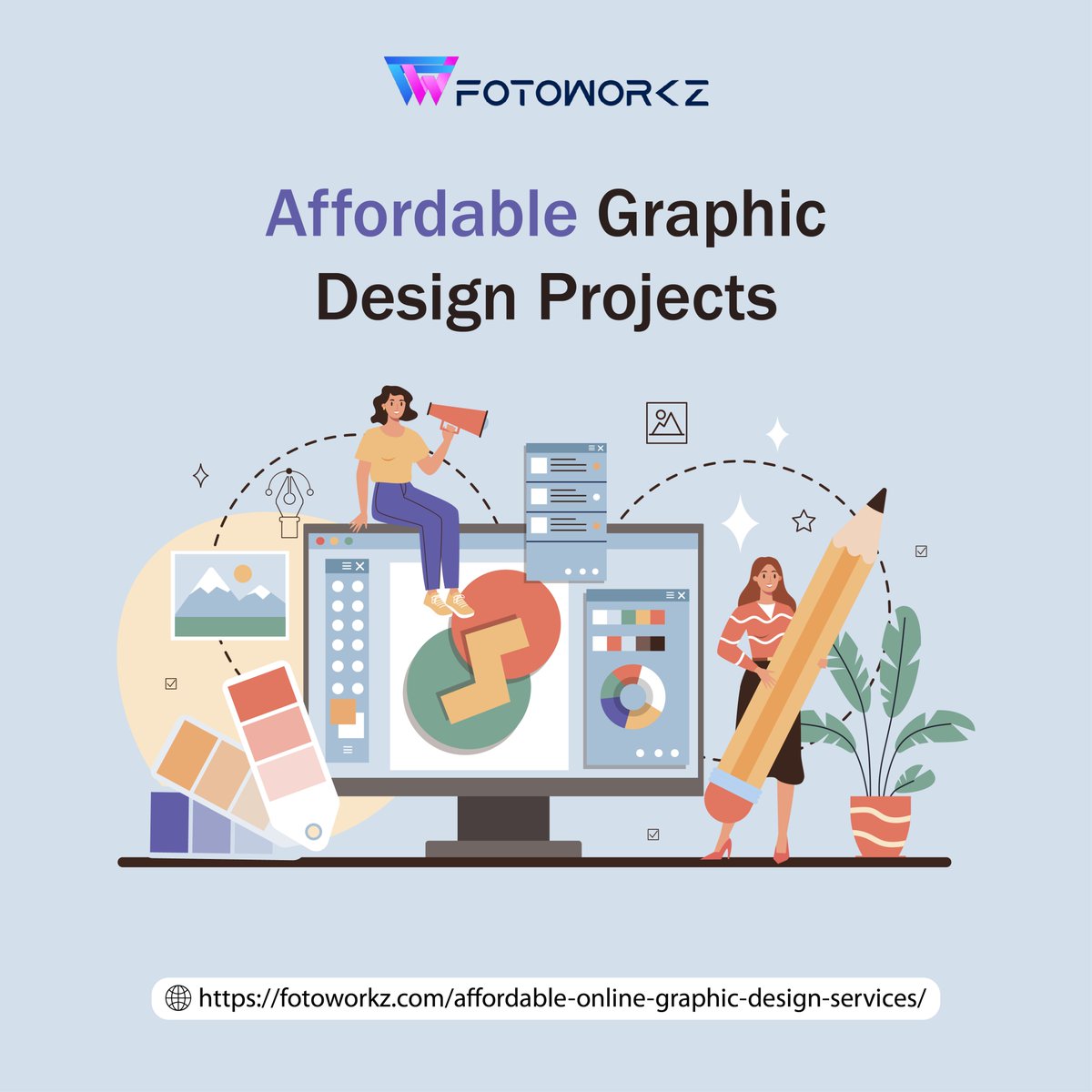 🎨 Looking for cost-effective graphic design services? Look no further! Our team specializes in Affordable Graphic Design Projects that won't break the bank. tinyurl.com/mr3ua3ut #GraphicDesign #AffordableDesign #CreativeSolutions #OnlineDesign #Fotoworkz