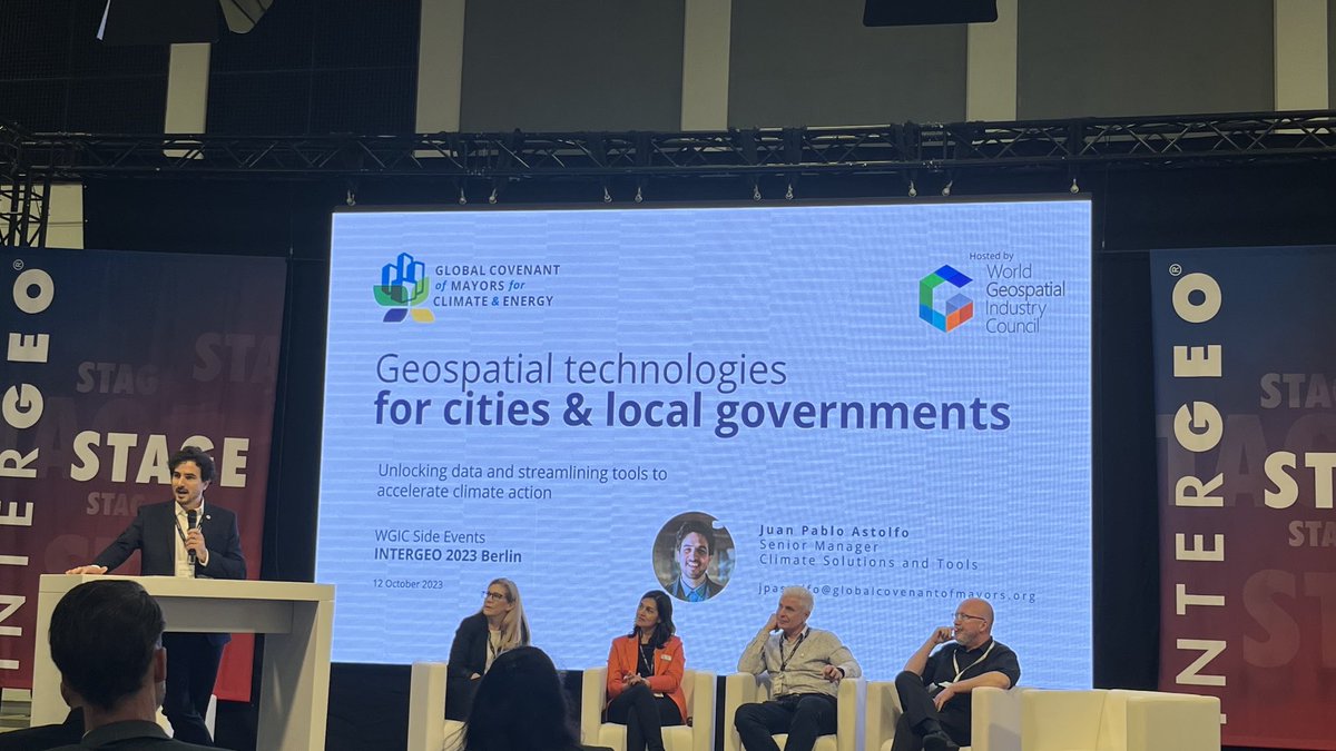 Barbara Ryan (@barbara_wgic) on Twitter photo <a href="/juanpabloastol1/">juanpabloastolfo</a> #GCoM speaking on <a href="/WGICouncil/">World Geospatial Industry Council (WGIC)</a> Panel Climate Action for Cities<a href="/InsideIntergeo/">INTERGEO</a> with <a href="/fugro/">Fugro</a> <a href="/Esri/">Esri</a> #Bentley <a href="/juanpabloastol1/">juanpabloastolfo</a> #GCoM speaking on <a href="/WGICouncil/">World Geospatial Industry Council (WGIC)</a> Panel Climate Action for Cities<a href="/InsideIntergeo/">INTERGEO</a> with <a href="/fugro/">Fugro</a> <a href="/Esri/">Esri</a> #Bentley