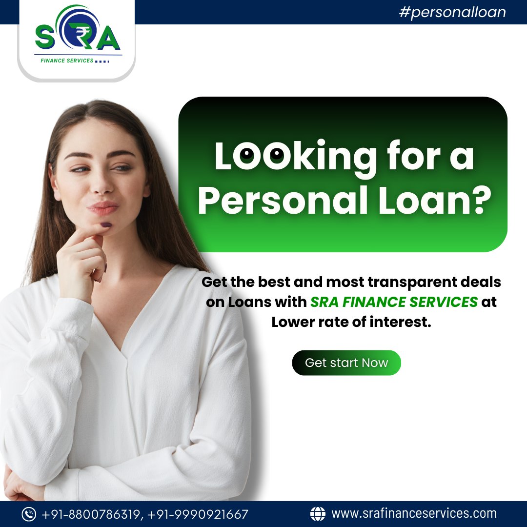 Seeking a Personal Loan? Your Search Ends Here!

At SRA Finance Services, we understand your financial needs. If you're in search of a Personal Loan, we have the solutions you're looking for. #PersonalLoans #FinancialSolutions #SRAFinanceServices