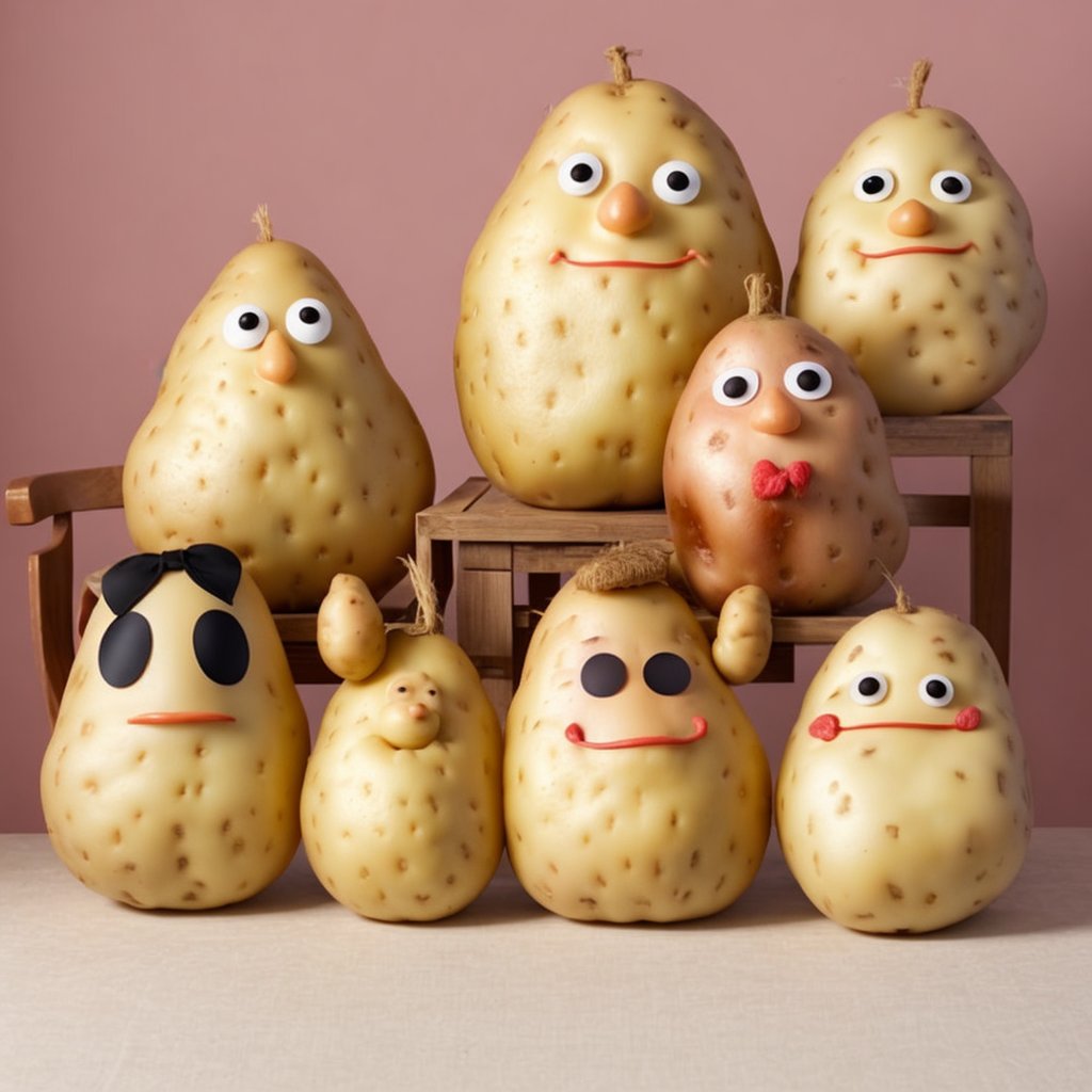 Certains sigles sont plus durs à représenter. Une fois que j'ai eu mes images avec mes noms d'ITA en N&B il suffit simplement de les uploader sur l'interface #IllusionDiffusion sur @huggingface et 'prompter' Ici c'est la famille 'potatoes' que j'ai voulu voir 😀