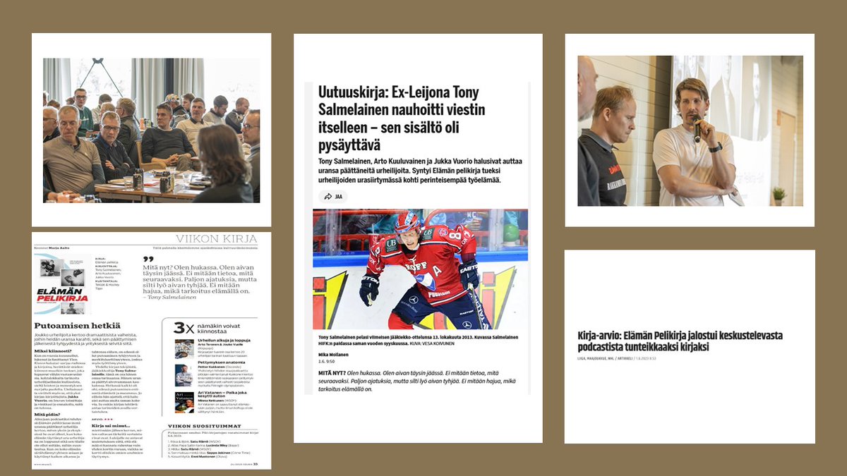 Se on <a href="/EPelikirja/">Elämän pelikirja- rakkaudesta urheilijoihin</a> -podi ylittänyt 90000 kuuntelua. On ollut käänteitä siitä, kun pari vuotta sitten päätettiin w/ <a href="/Ynot88/">Tony Salmelainen</a> testata, josko voisimme jeesiä urheilijoita urasiirtymässä. Ja lisää tulee...

Kirjaa löytyy: holvi.com/shop/elamanpel…

#Liiga #kirjat