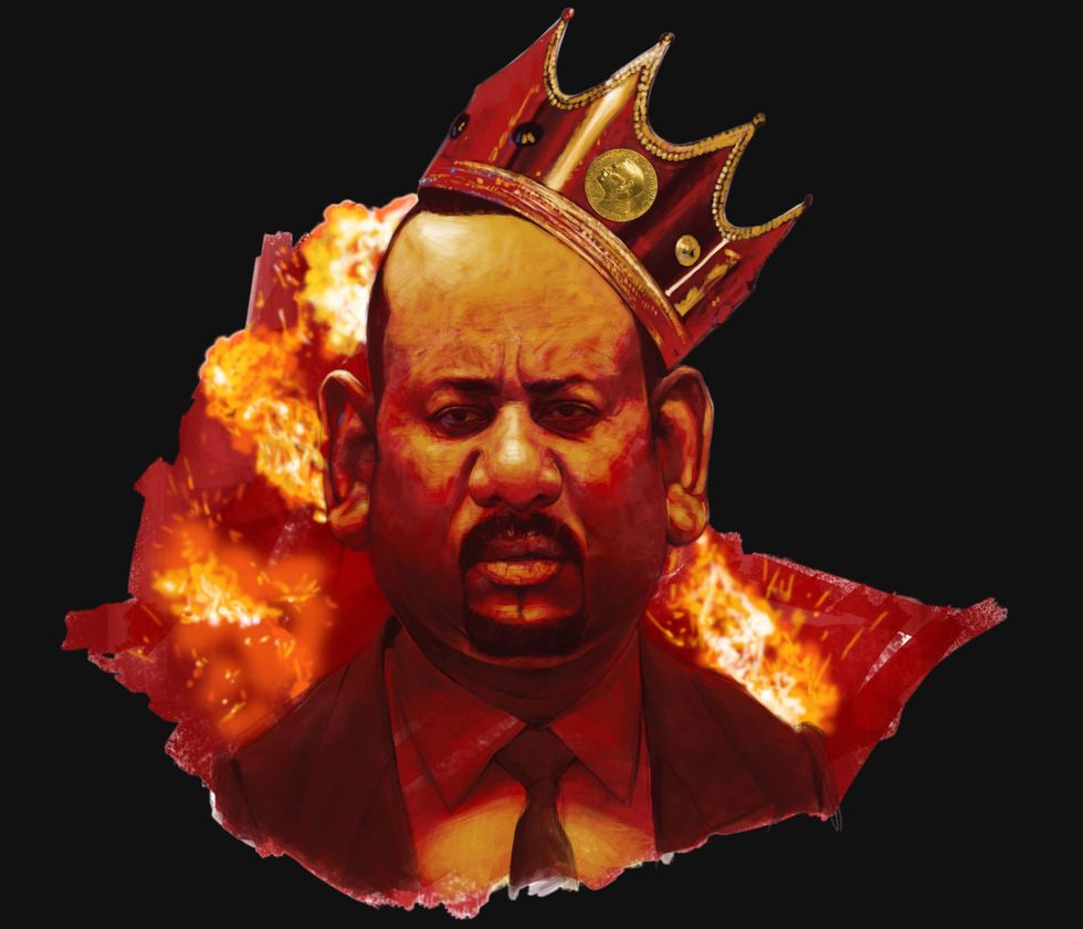 Abiy Ahmed is chewing more than he can swallow. His adventurous wars in the Amhara and Oromo regions &amp; the ongoing Tigray crisis are making him talk about desperate claims and his diverting tactic is getting out of control.

He's under huge pressure. #Ethiopia
