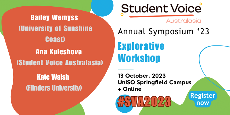 What is a ‘quiet voice’? Who has these ‘quiet voices’? And what can we do who ensure that all voices are listened to and valued?

Join us for the day's final session led by Bailey Wemyss, Kate Walsh and Ana Kuleshova to reflect on the day and discuss where to from here. 
#SVA2023