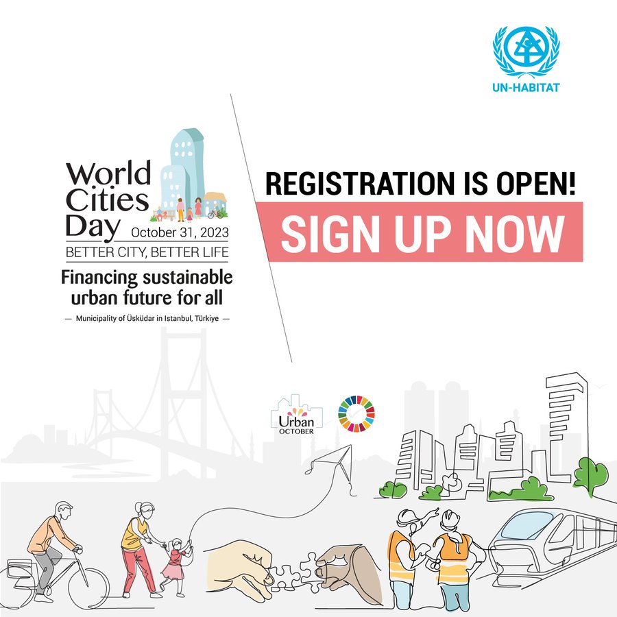 How can we empower our cities🏙️ to unlock investments for sustainable urban development?

On #WorldCitiesDay, we will identify the tools needed to build a strong financial framework for economic recovery!

Register to attend in-person or online ➡️urbanoctober.unhabitat.org/wcd