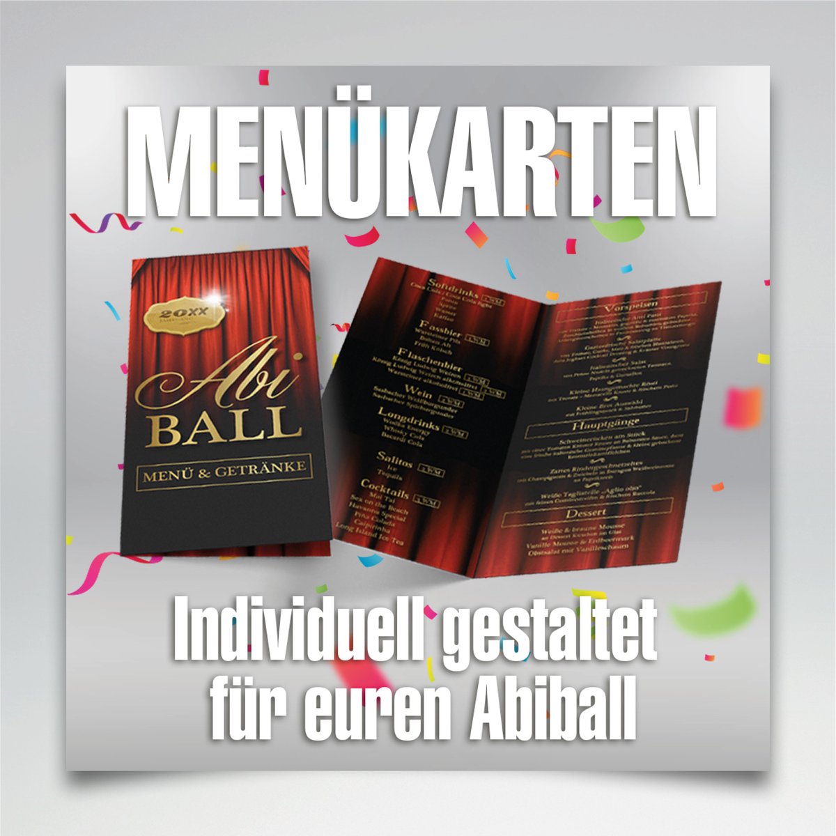 abigrafen's tweet photo. Getränkekarten sind auf so einer feierlichen Veranstaltung – wie dem Abiball – mit vielen besetzten Tischen unablässig.
https://t.co/w7ugja9v1D
#abipullis #abitextilien #abigrafen #abitur #dortmund #gestalten #abishop #allesfüreurenabschluss #abizeitung https://t.co/VGqvwMJhbd