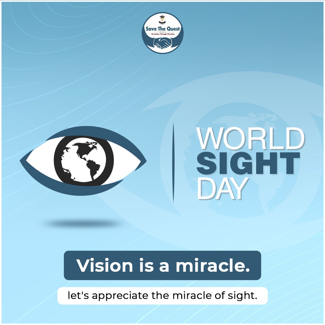 savethequest's tweet photo. On World Sight Day, let's shed light on #visionhealth!

Did you know that approximately 2.2 billion people worldwide have vision impairment or blindness?

It's time to raise awareness, promote eye care, and ensure a brighter future for all.

#savethequest #ngo #worldsightday https://t.co/3E2q1OR56B