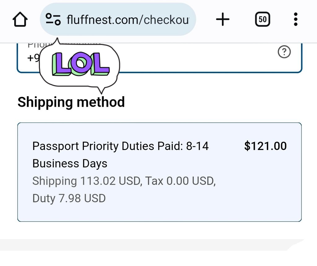 DinDiary's tweet photo. Add to cart..
Almost to the final step 👣.... 
wait, WHAT??
Seriously!!!!! 120$ shipping cost for 30$ item!!! You're kidding!!  @fluffnest

 Oh well, I'll pass .. there are other better options.. 🤷‍♀️

Good luck with your projects  👌 https://t.co/d0qVOwcbtA
