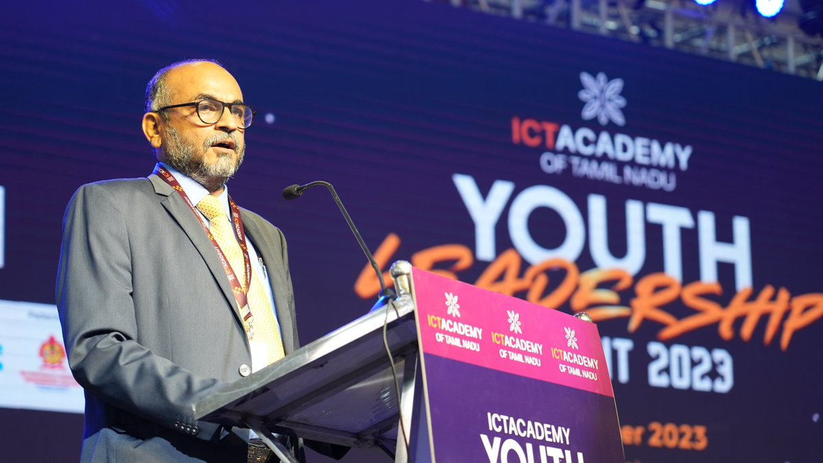 ictacademyindia's tweet image. Hari Balachandran, Chief Executive Officer, ICT Academy of Tamil Nadu delivered an energetic welcome address at the ICT Academy Youth Leadership Summit 2023 at the Codissia Trade Fair Complex in Coimbatore on 12 October 2023.

#ictacademyindia #YouthTalk2023 #YLS23 #Talkathon