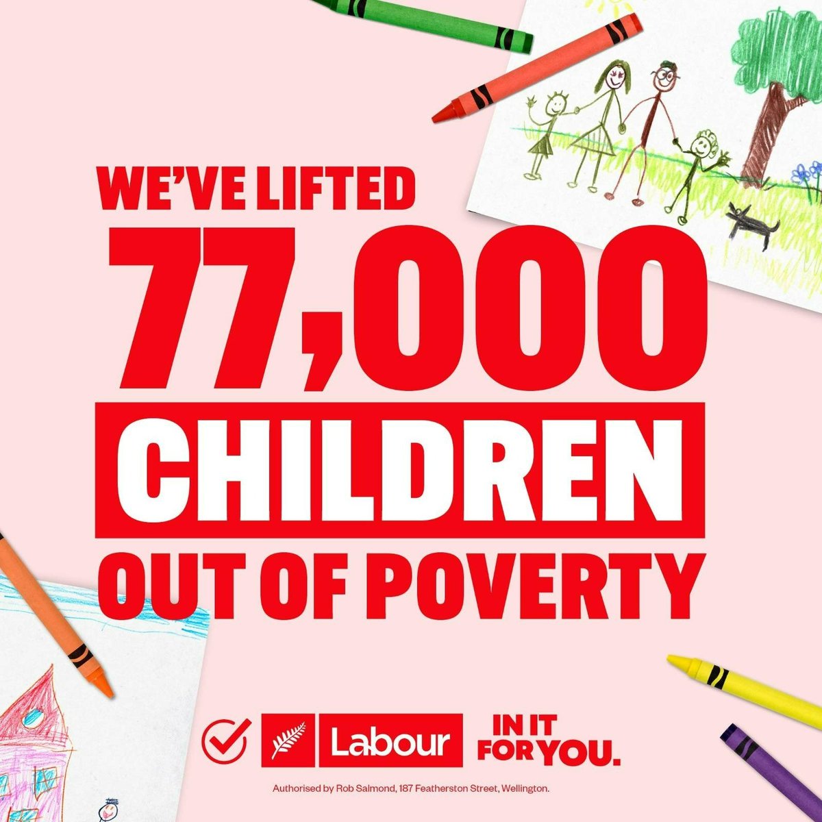 We're proud of our record, but there is more work to do. Only a Labour-led Government will continue to make progress on lifting Kiwi kids out of poverty.
#PartyVoteLabour #TVNZDebate #LeadersDebate
