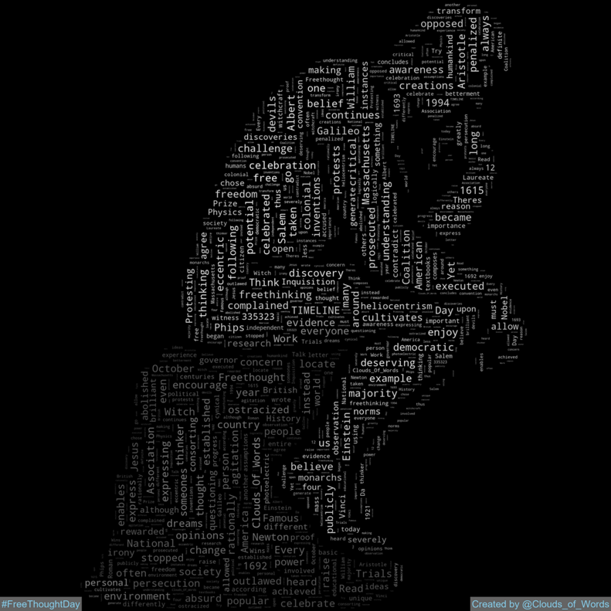 Clouds_Of_Words's tweet photo. 2023-10-12 is #FreeThoughtDay #NationalFreeThoughtDay
#WordCloud #WordCloudArt #DigitalArt #Art #Artwork https://t.co/sLIoDJqhAJ