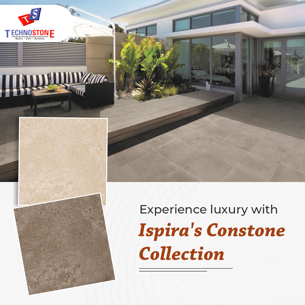 TechnostoneIN's tweet image. Enhance Your Home's Aesthetic with the Lavish Ispira Constone Collection - Made from high-quality materials and skillfully crafted, our tiles add elegance and charm to any space. 

#Ispira #IspiraCollection #ConstoneCollection #TilesCollection #TechnoTiles #Technostone