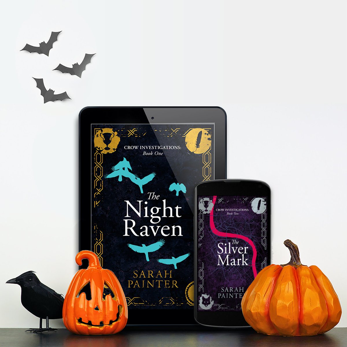 **Spooky Season Deal!** The first two books in my Crow Investigations urban fantasy mystery series are just 99p/$0.99 for the next couple of days. 🎃 
The Night Raven books2read.com/TheNightRaven
The Silver Mark books2read.com/TheSilverMark