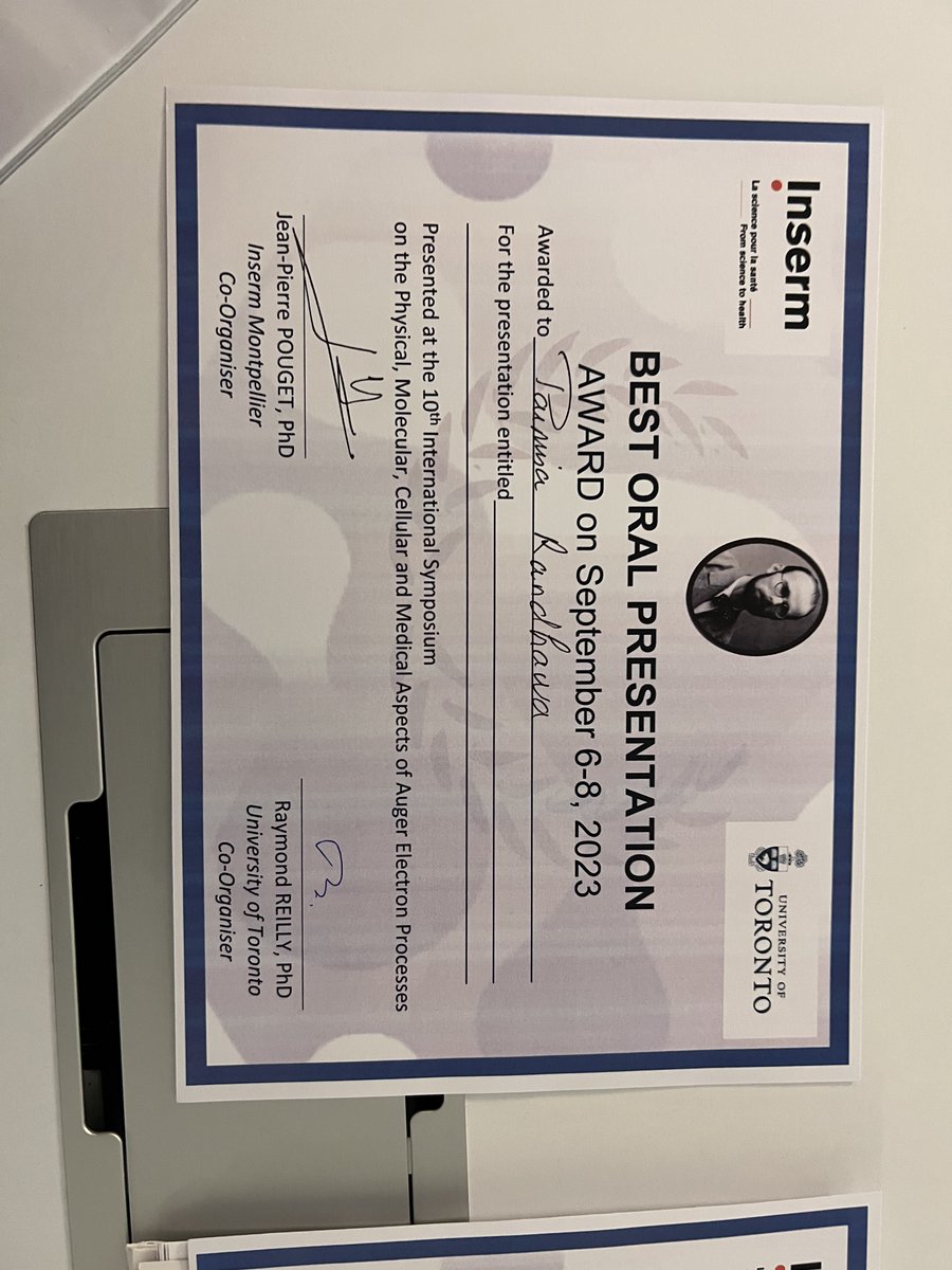 Congratulations to <a href="/parmissaran/">Parmissa Randhawa</a> her outstanding achievement at the 10th International Symposium on Auger Electron Processes! Well done, Parmissa! 👏