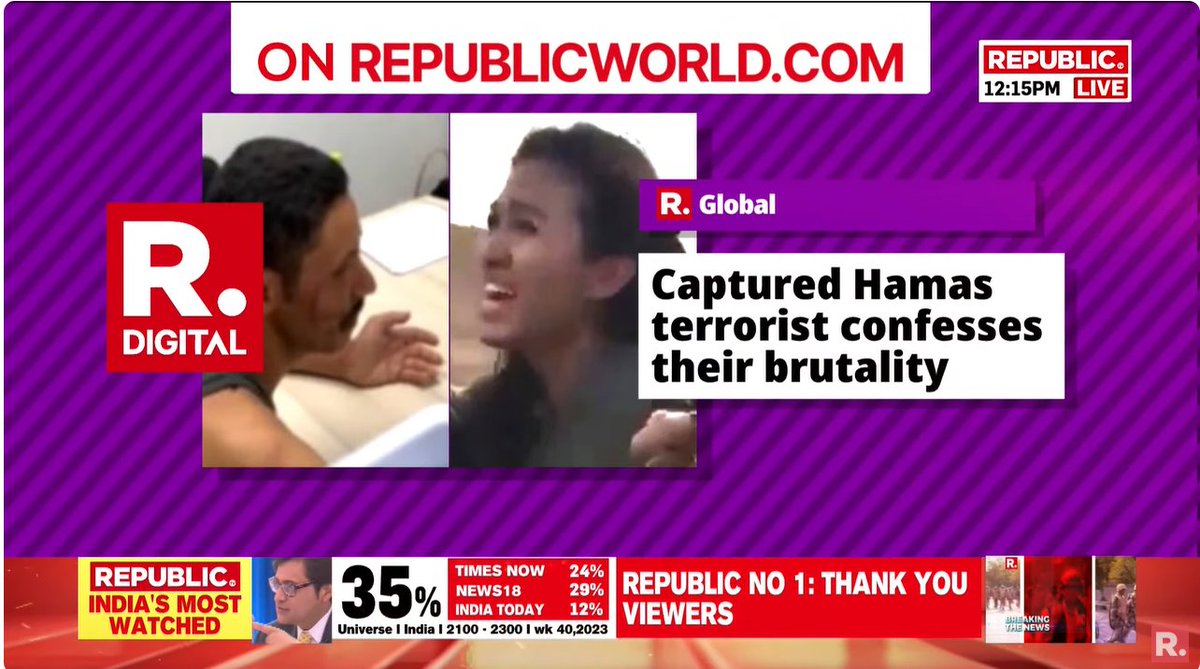 republic's tweet photo. #SwitchToRepublicDigital 👉https://t.co/qr9qiWMhLA and stay ahead on top stories and breaking updates.
Also watch #RepublicDigital #LIVE here-https://t.co/Z8cEMzH7h0
#Republic #Israel #Hamas #IsraeliDefenceForces #Israeli #HamasAttack #IsraelPalestineWar https://t.co/oHLOC34bsy