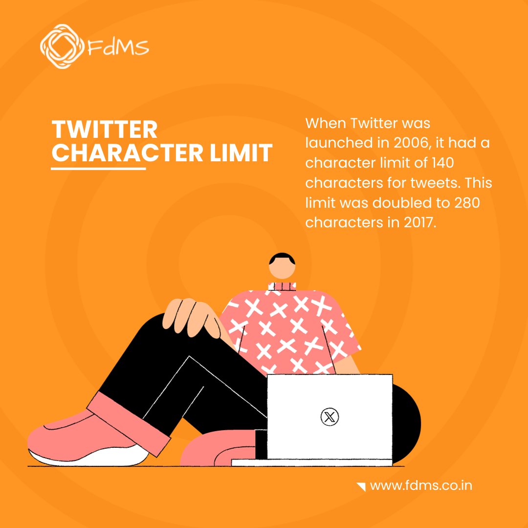 Tweeting Through Time 🕰️🐦 In 2006, Twitter took flight with a 140-character limit for tweets. Fast forward to 2017, and the limit was expanded to 280 characters, giving us more space to share thoughts and stories. 🚀 #fdms #gofanatisch #TwitterHistory #CharacterLimit #TechTrivia