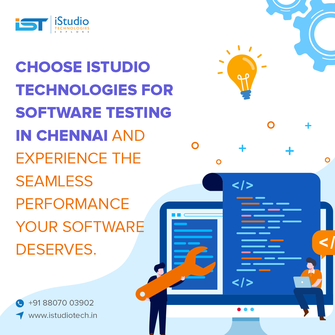 istudiotech's tweet image. Choose iStudio Technologies for software testing in Chennai and experience the seamless performance your software deserves.

#softwaretestingservicesinChennai #softwaretestingcompaniesinChennai #softwaredevelopmentcompanyinchennai #softwaredevelopment #SoftwareTesting