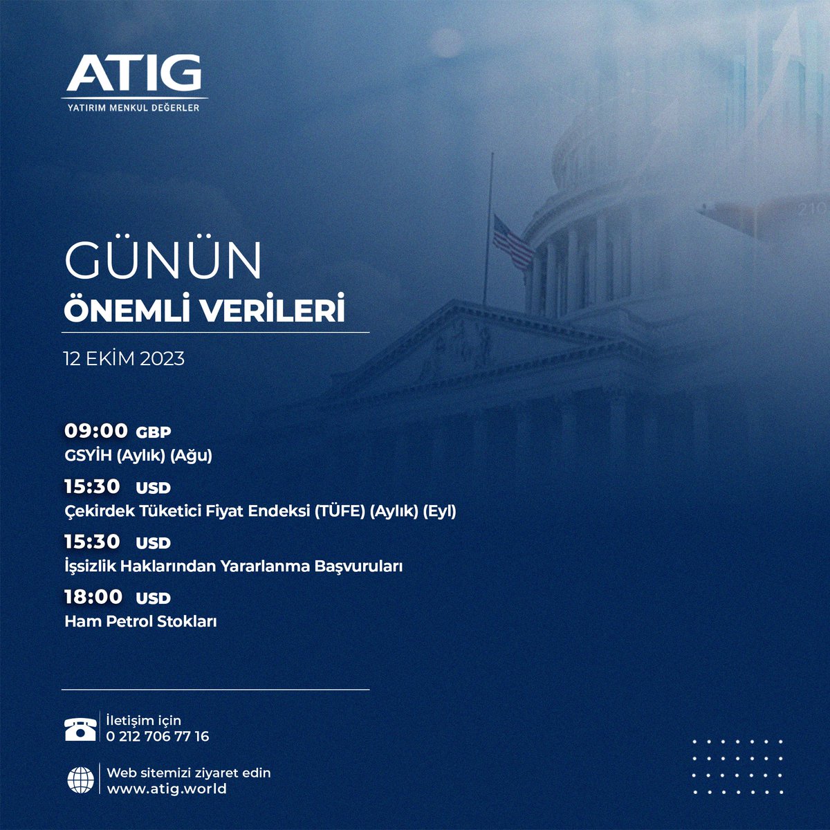 atig_menkul's tweet photo. 12.10.2023 Günün Önemli Verileri

Atig Menkul Değerler olarak her gün sabahın ilk ışıklarında siz değerli yatırımcılarımızı bilgilendirmekten mutluluk duyuyoruz.

#fxtrade #forex #metatrader4 #metatrader5 #stockmarket #borsa #hissesenedi #kripto #yatırım #kazanç #NGAS #finance https://t.co/493Q9XrFFu
