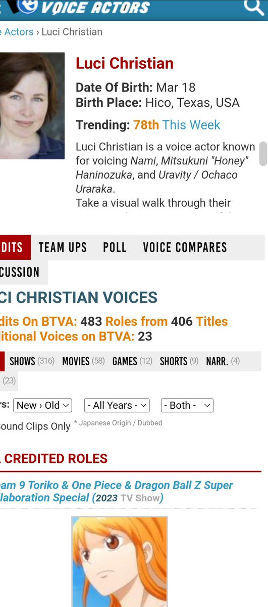 Loydna (MentalHealthCheckš”) (@loydna) on Twitter photo Took only one episode to realize Haruko's VA (<a href="/lucilovesmic/">Luci Christian</a>) is Nami's VA. If you are looking for a great 8 hours, AIR<TV> is great. #anime #nami @Rialisms and <a href="/vicmignogna/">Vic Mignogna</a> both star in this as well. Great music, great storytelling. Took only one episode to realize Haruko's VA (<a href="/lucilovesmic/">Luci Christian</a>) is Nami's VA. If you are looking for a great 8 hours, AIR<TV> is great. #anime #nami @Rialisms and <a href="/vicmignogna/">Vic Mignogna</a> both star in this as well. Great music, great storytelling.