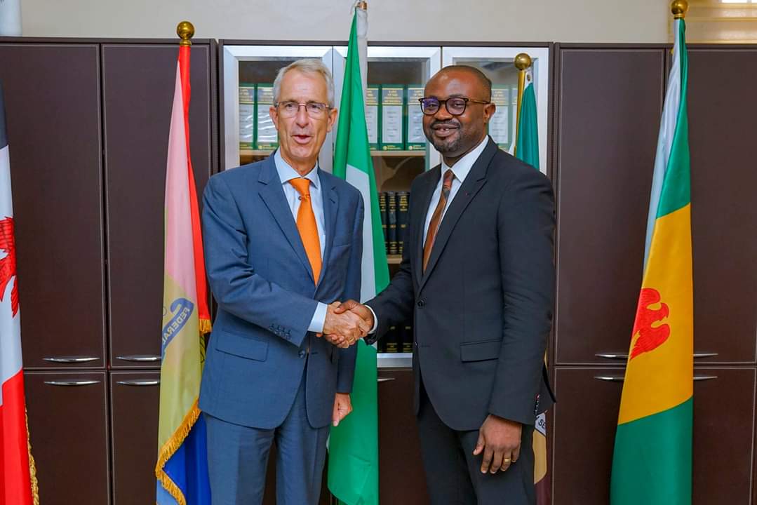 BTOofficial's tweet photo. Also yesterday, I had the privilege of hosting His Excellency, Wouter Plomp (@NLAmbPlomp), the Ambassador of the Netherlands to Nigeria. https://t.co/JMMj0gSpdU