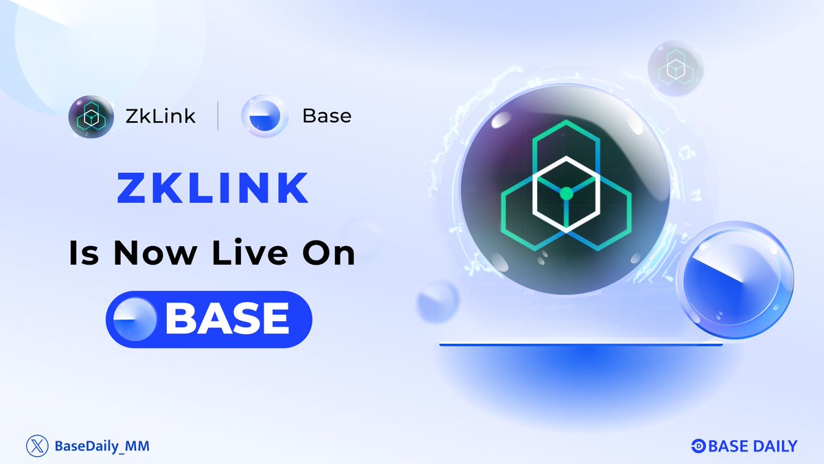 BaseDaily_MM's tweet photo. 🚀 Exciting news! @zkLink_Official is now live on @BuildOnBase 🔵

💫 Dive in now and experience the seamless transition and asset #interoperability zkLink offers between #Base chain and other ecosystems!

Discover more: https://t.co/rE2SUCDK1K

#BaseDaily #BuildOnBase https://t.co/9TGP7LMvXM