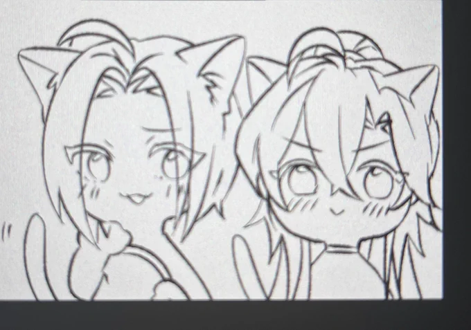 ちびちゃんたち描くようになってからちびちゃんたち描くのちょっと好きになってきているの嬉しい成長✍🏻💕 