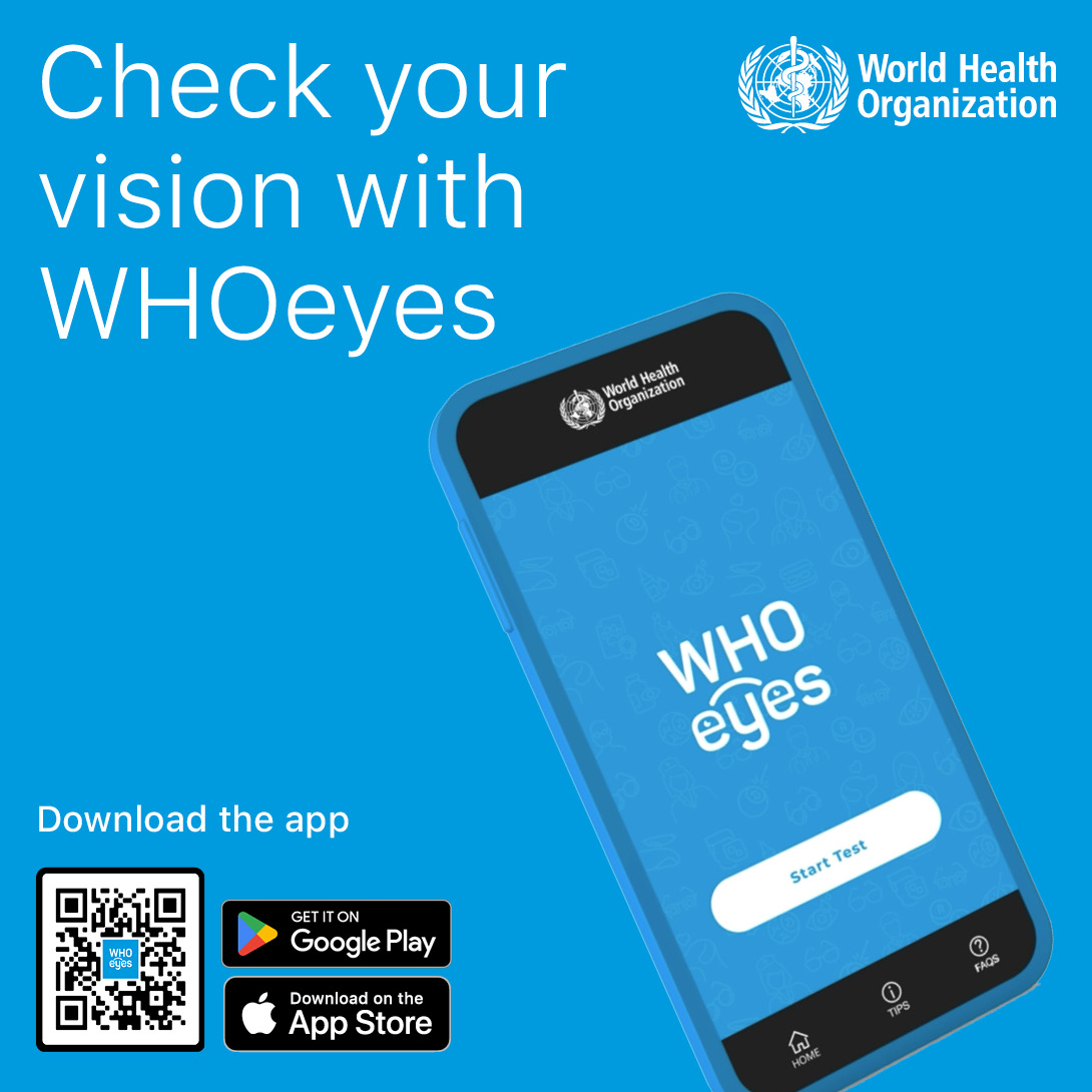 Alarcos Cieza (@alarcosc) on Twitter photo 🌍✨ It's #WorldSightDay! Take a 👀 at "WHOeyes", the new app by <a href="/WHO/">World Health Organization (WHO)</a> to check your vision and give tips to protect your eyes! 🌟 Get it now and see the world through healthier eyes! 🌈 #WHOeyesApp
👁️✨
#EyeCare4All
shorturl.at/qyIZ2 🌍✨ It's #WorldSightDay! Take a 👀 at "WHOeyes", the new app by <a href="/WHO/">World Health Organization (WHO)</a> to check your vision and give tips to protect your eyes! 🌟 Get it now and see the world through healthier eyes! 🌈 #WHOeyesApp
👁️✨
#EyeCare4All
shorturl.at/qyIZ2