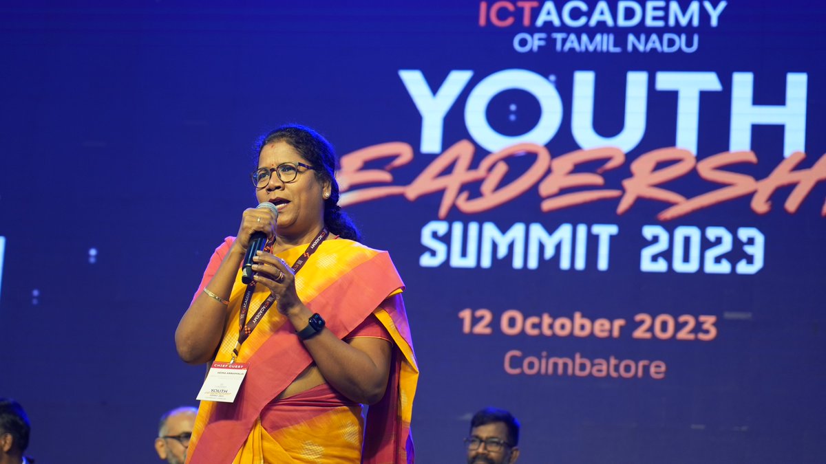 ictacademyindia's tweet photo. Hema Annamalai, Co-Founder and Vice Chair - Green Collar Agritech Solutions, Founder and Former CEO - Ampere Electric Vehicles, as the guest of honour at the ICT Academy Youth Leadership Summit 2023.
#ictacademyindia #YouthTalk2023 #YLS23 #Talkathon #speechcompetition https://t.co/xEEsmXoOeI