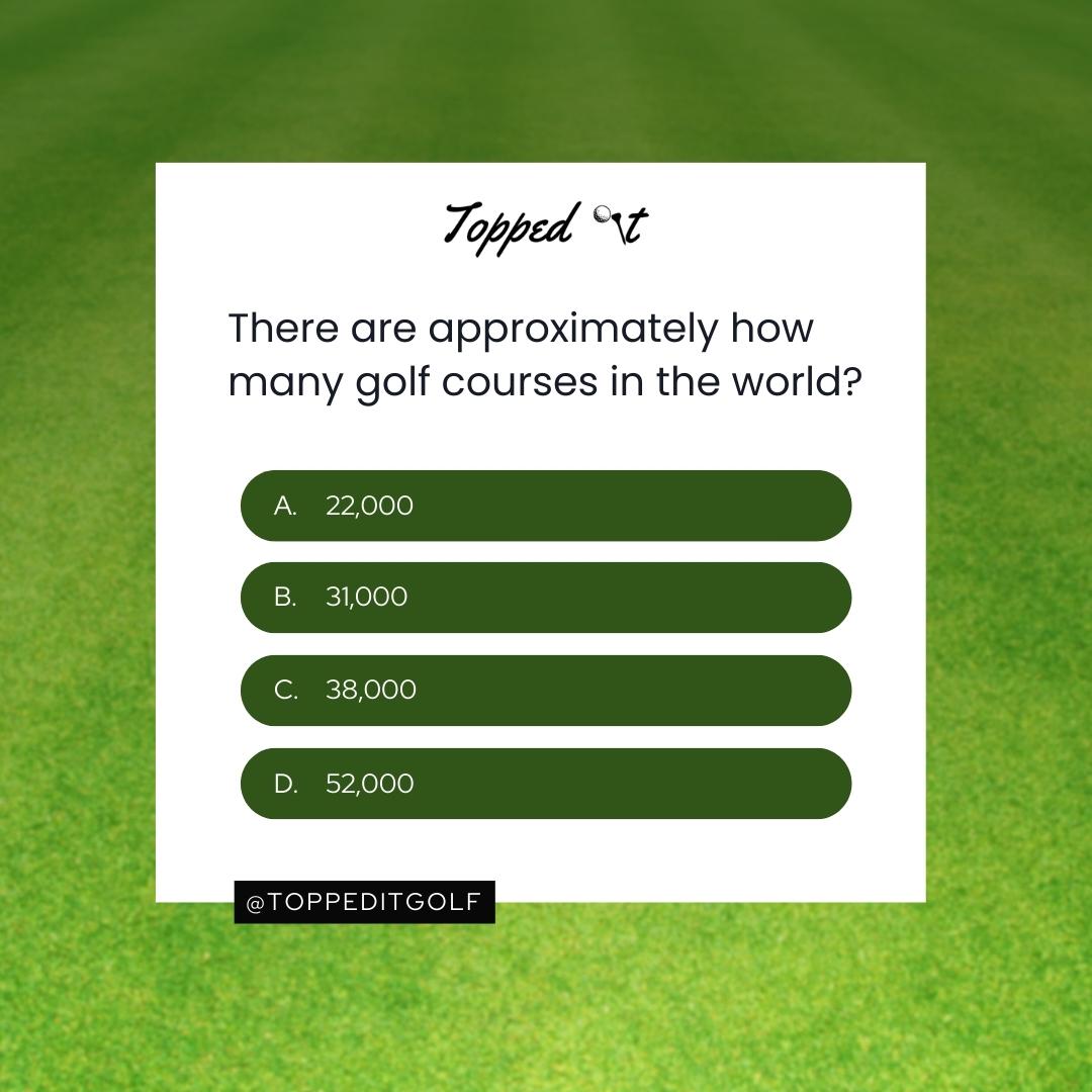 How many golf courses do you think there are worldwide? The answer might surprise you! ⛳🌍

#golffacts #golfcourses #golfingworld #golfdigest #golfball #lovegolf #golftrivia #golfresorts #discgolf #golfr #golfclub #golfers