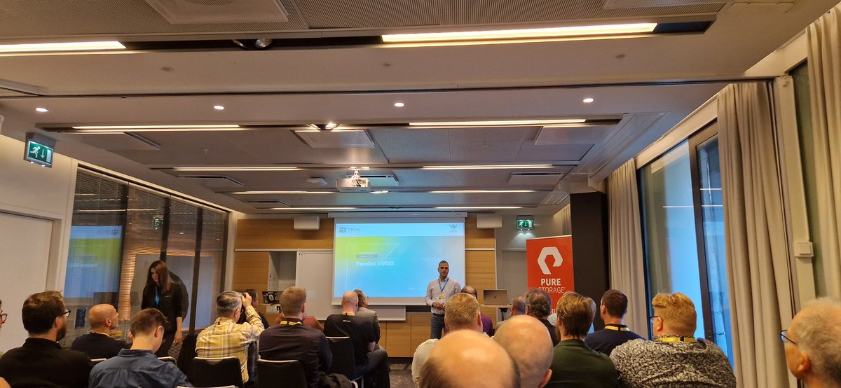 NHagoort's tweet photo. @SwedenVMUG kicking off here in Stockholm!! @AllahyariSadaf Shahrouz @DuncanYB https://t.co/ERzuQroHfM