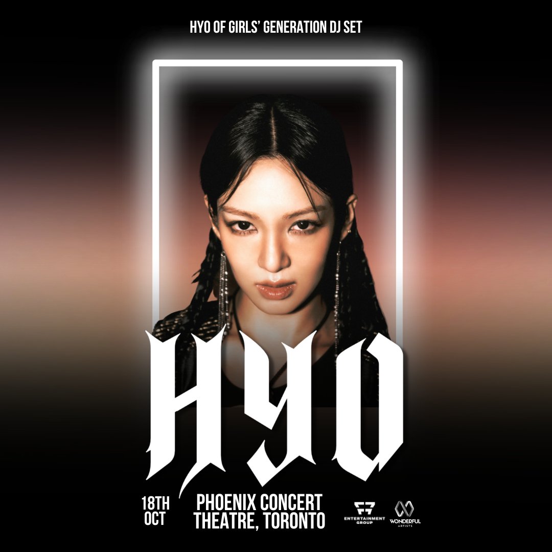 GirlsGeneration's tweet photo. DJ HYO TOUR 2023 in North America

📍10/14 CHICAGO 
📍10/16 MONTREAL
📍10/18 TORONTO
📍10/20 SAN FRANCISCO

#GirlsGeneration #소녀시대
#HYO #효연
#DJ_HYO_TOUR #DJHYOTOUR_2023
#DJHYOTOUR2023_inNorthAmerica https://t.co/KEclNVtIfT