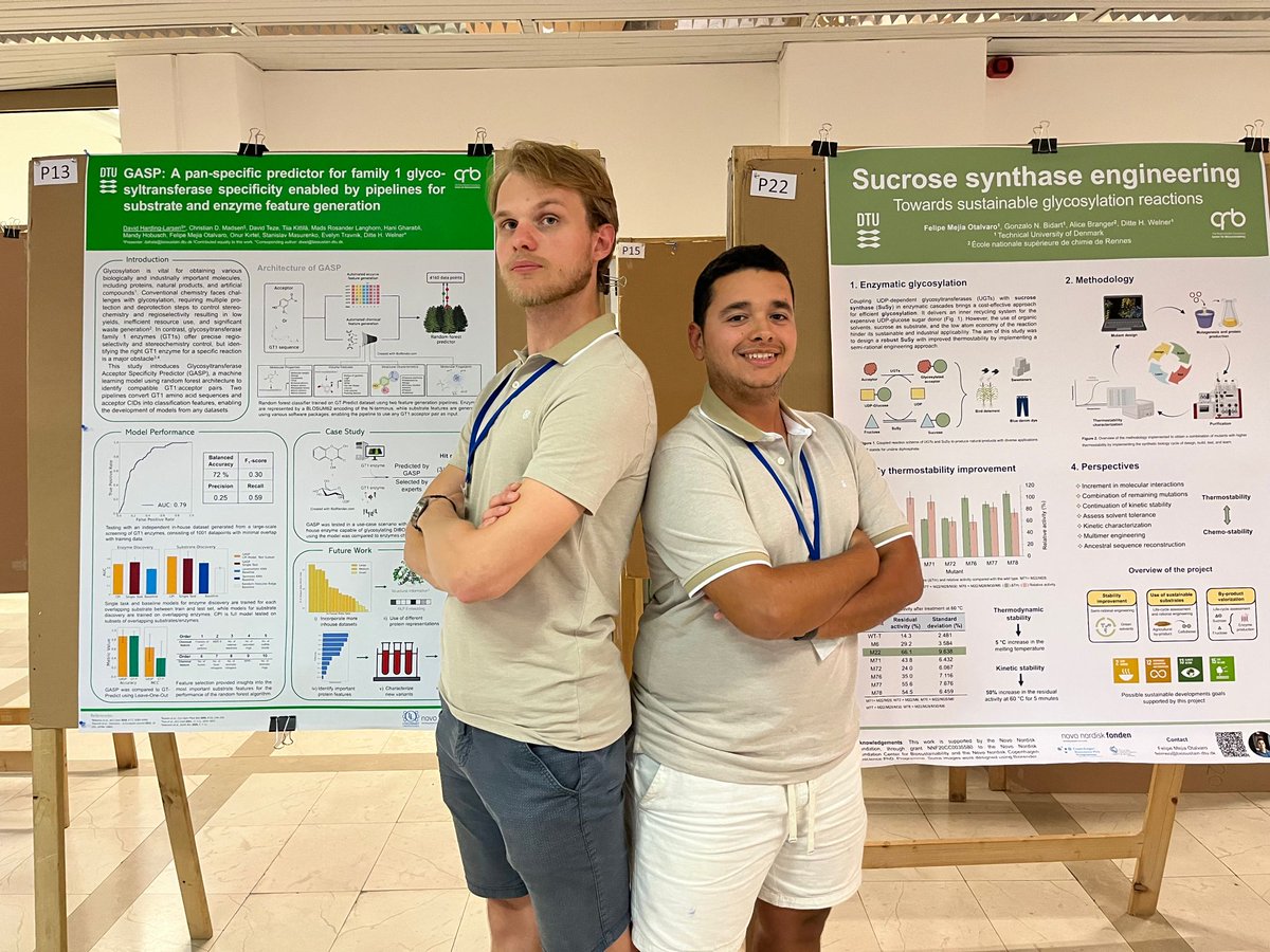 David and Felipe, our two shining PhD students, were in Zagreb recently for the FEBS Advanced Course - Computational Approaches to Understanding and Engineering Enzyme Catalysis - great work guys! @FEBSnews #EnzymeEngineering