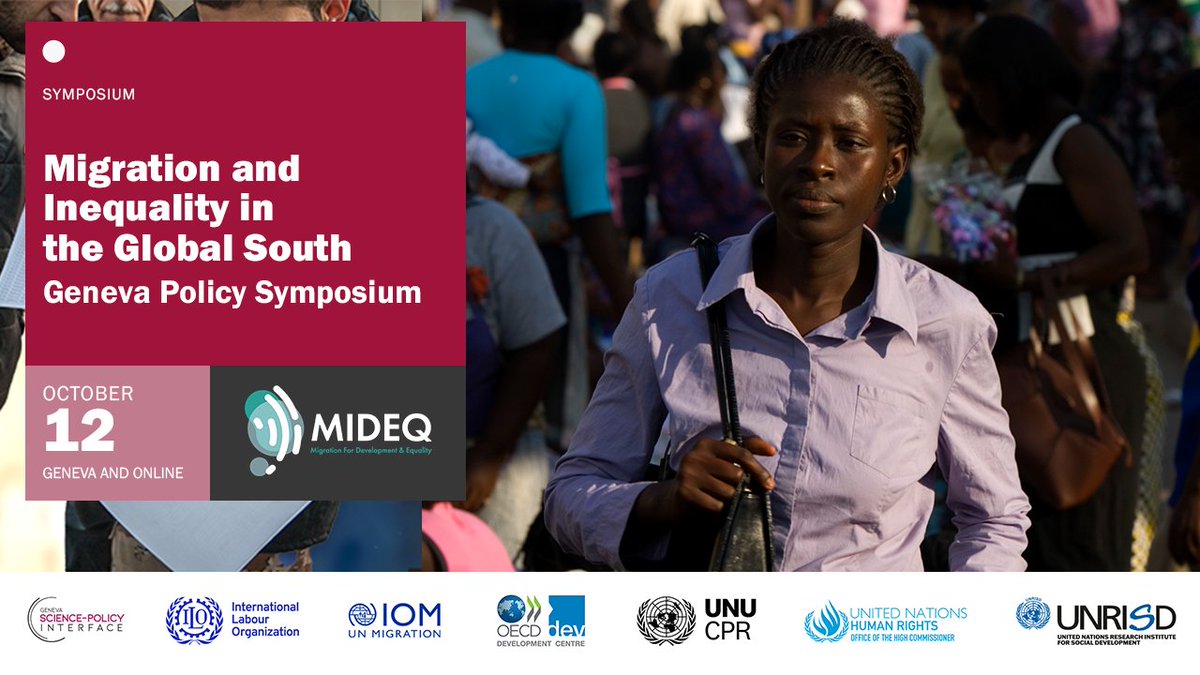 🔴 The Policy Symposium on Migration and Inequality in the Global South is happening now. Join us live! You can still register and attend virtually through the link below → unrisd.org/en/activities/…