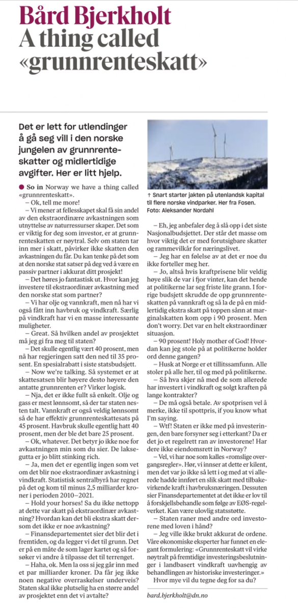 Idag er du god, skikkelig god, <a href="/BBjerkholt/">Bård Bjerkholt</a> Dette var en fornøyelig tekst.