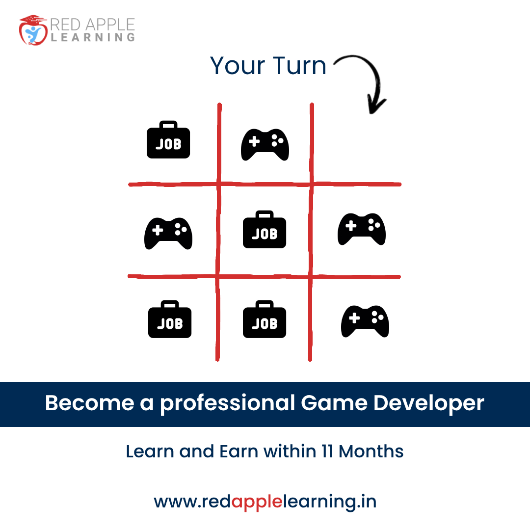 redapplekolkata's tweet image. Your turn to play the 'Career' game!🏆
Transform your passion into your profession and watch the magic happen.
💯Paid internship and assured placement after completion of 11 months of training.
👉For Admission, visit: redapplelearning.in or call: 6289690050
#gamedevcourse