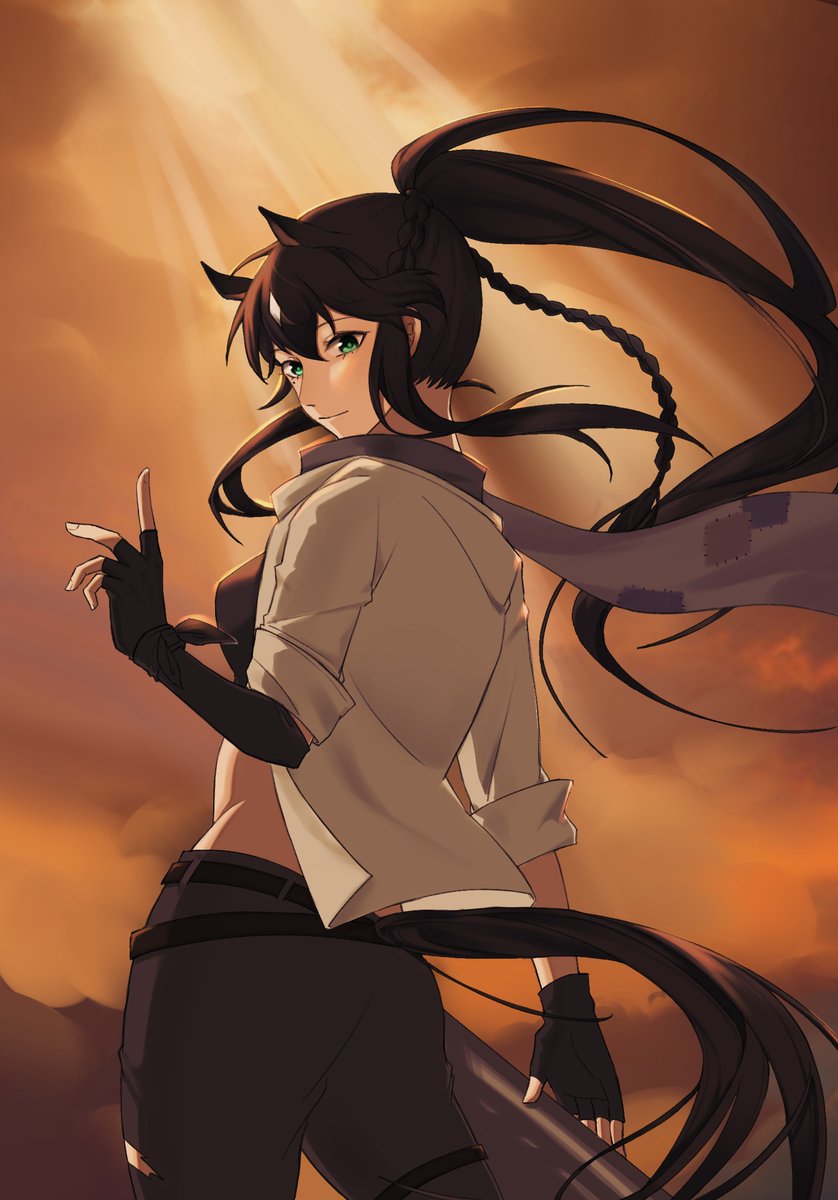 sure61629244's tweet photo. 许久不见的回眸，像是重逢又像是告别
#明日方舟 #舟流星 #Arknights  #meteor #メテオ #アークナイツ https://t.co/y36QdMkkUv