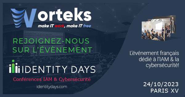 worteks_com's tweet photo. 👔 Retrouvez Worteks au salon Identity Days mardi 24 octobre !

➡️ https://t.co/1CYlRTrjXB

👉 Un grand stand pour vous recevoir et deux conférences dans le programme officiel, venez nombreux !

#OpenSource #IAM #IdentityDays #LogicielLibre @OSXP_Paris @cnll @HubOpenSource https://t.co/uohVuWoEpf