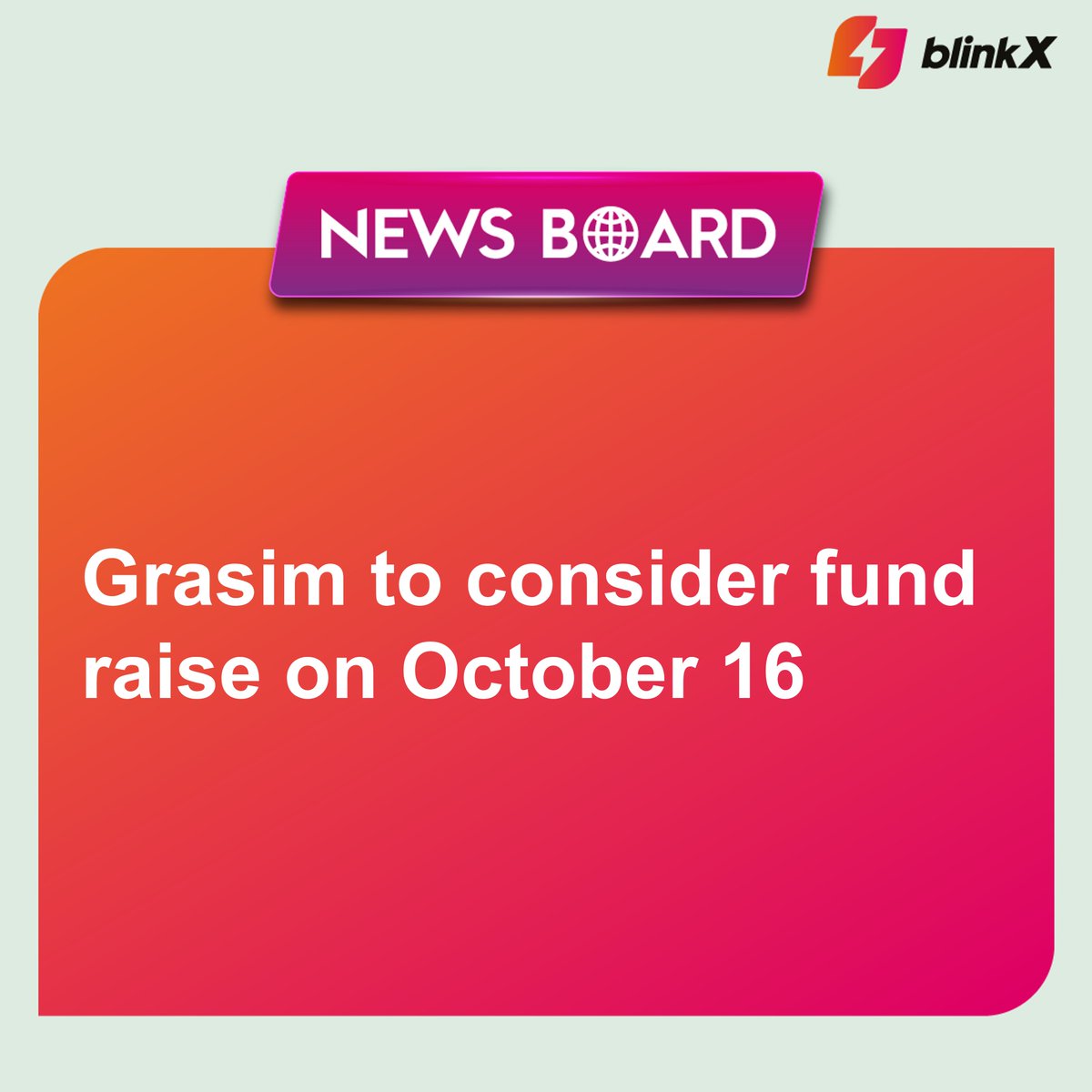 Grasim Industries, the flagship firm of the Aditya Birla Group, announced on Wednesday that it will discuss...

Read more at: blinkx.in/news/company/g…

#grasim #adityabirlacapital #adityabirlafinance #fundraising #equity  #StockToWatch #sharemarket #StockMarketindia