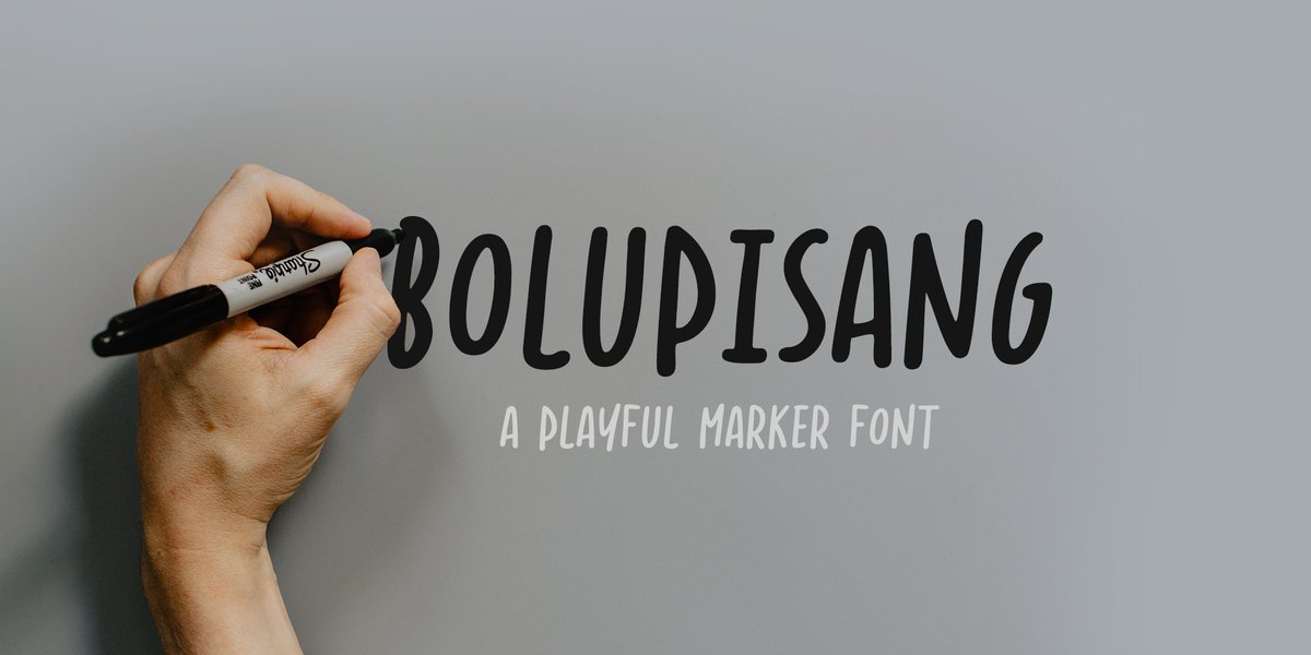 locomotype's tweet photo. Inspired from a handwritten marker style, Bolupisang is a new free font for your daily design activities. For more: https://t.co/BhSQVmDaw1 https://t.co/tDK832xjpx