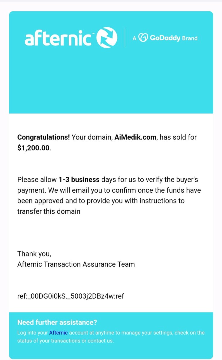 dnjokerdotcom's tweet photo. https://t.co/Iuxr5J9Nh8 sold for $1,200
Hand reg - March 9, 2023
#Domains #domainnames #domainsforsale #DomainNameForSale #domainname #domainers #domaining #AI #AIart #iot #ChatGPT #blockchain #Chatbot #ArtificialIntelligence #AiMedik https://t.co/pYZ2JoKX1h