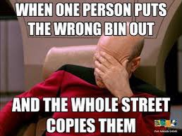 CleanMyPlace's tweet photo. #InCaseOfEmergencyDoNot run down the street in your pyjamas after putting the bins out on the wrong day โฆaccept your fate and street shame ๐ฌ https://t.co/S7RIUSj8qj