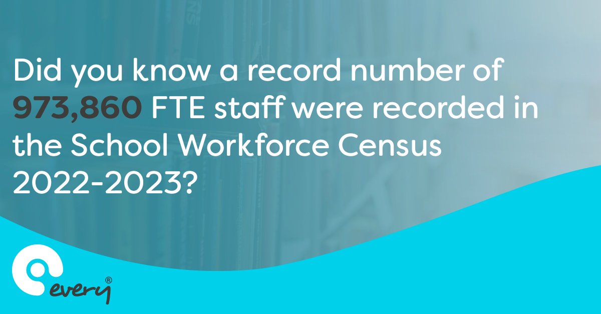 weareevery's tweet image. This is the highest number of school staff since the 2010/11 #SchoolWorkforceCensus. 📈

What will this year’s look like? This is your reminder that the School Workforce Census deadline is fast approaching, make sure you’re ready for it!

#SchoolWorkforceCensusDay