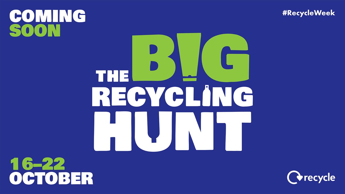 Recycle Week is coming up on the 16th-22nd October! The Recycle Now Campaign are encouraging schools to join in with their Big Recycling Hunt (5-11 year olds). Head to schools.recyclenow.com to find out more and take part! #RecycleWeek