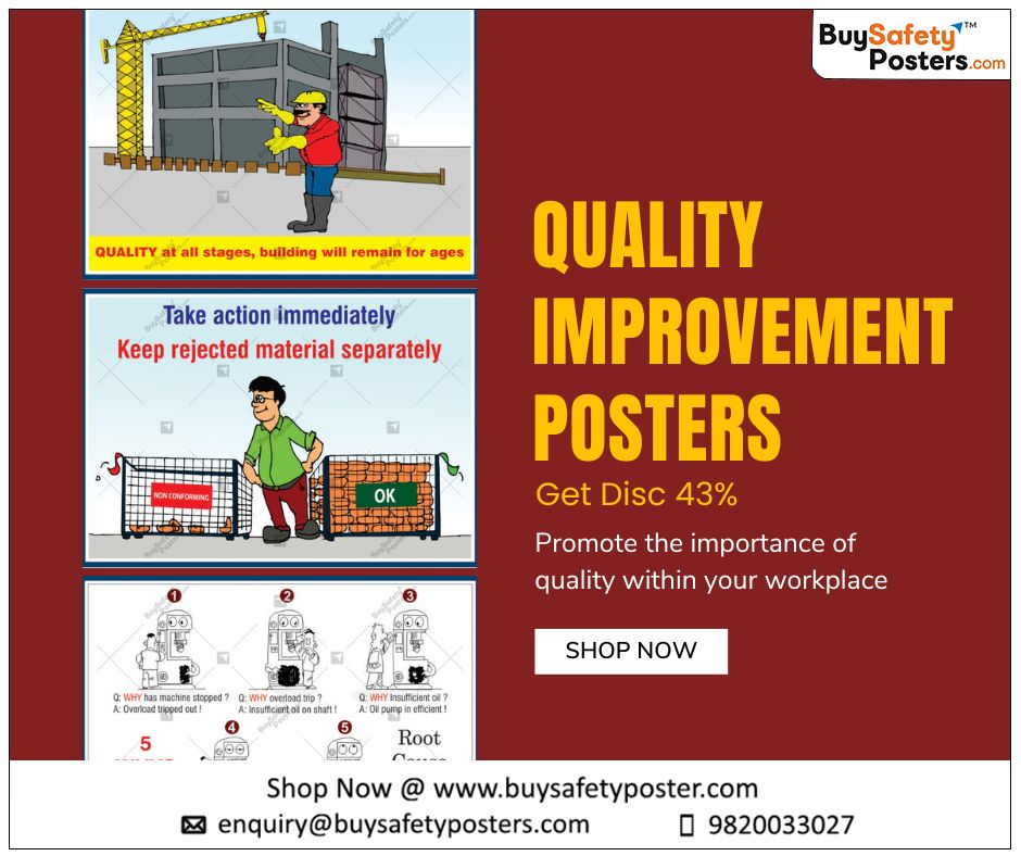 Whether you're in manufacturing, healthcare, or any industry, our #QualityImprovementPosters can serve as a constant reminder of our commitment to excellence.  

Shop Now: bit.ly/48SVpHt
.
.
#WorkplaceSafety #VisualCommunication #QualityCulture #buysafetyposters