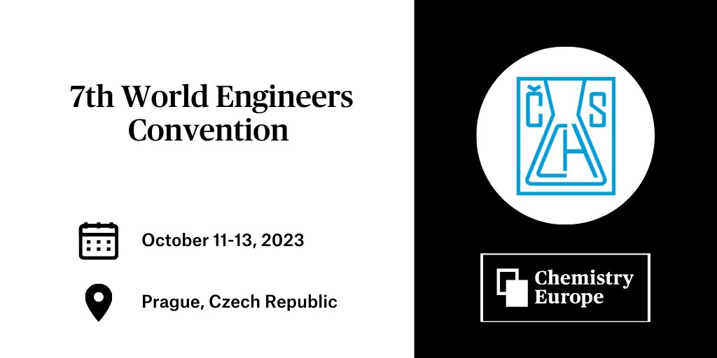 Together with the Czech Chemical Society, we are happy to support the 7th World Engineers Convention in Prague (@WEC2023). We wish all participants an enjoyable event! More information: wec2023.com